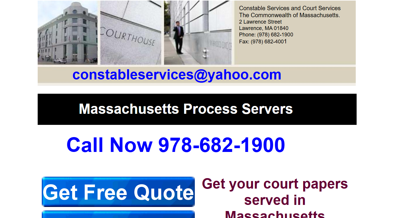Website screenshot for CONSTABLE SERVICES LLC