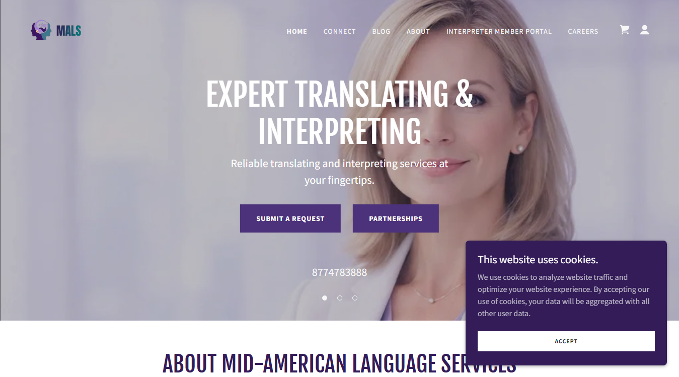 Website screenshot for Kansas Public Notary