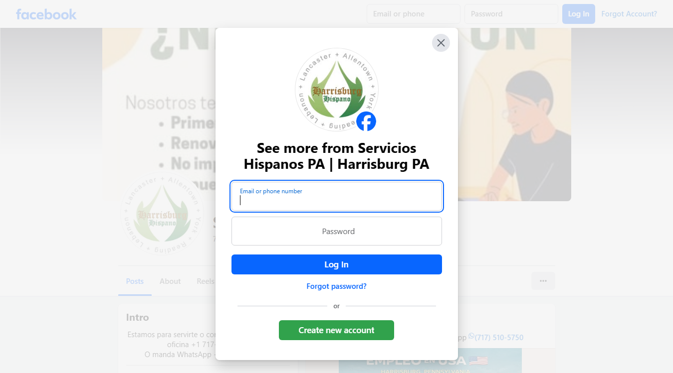 Website screenshot for Notary Public - APOSTILLE SERVICES - Servicios Hispanos