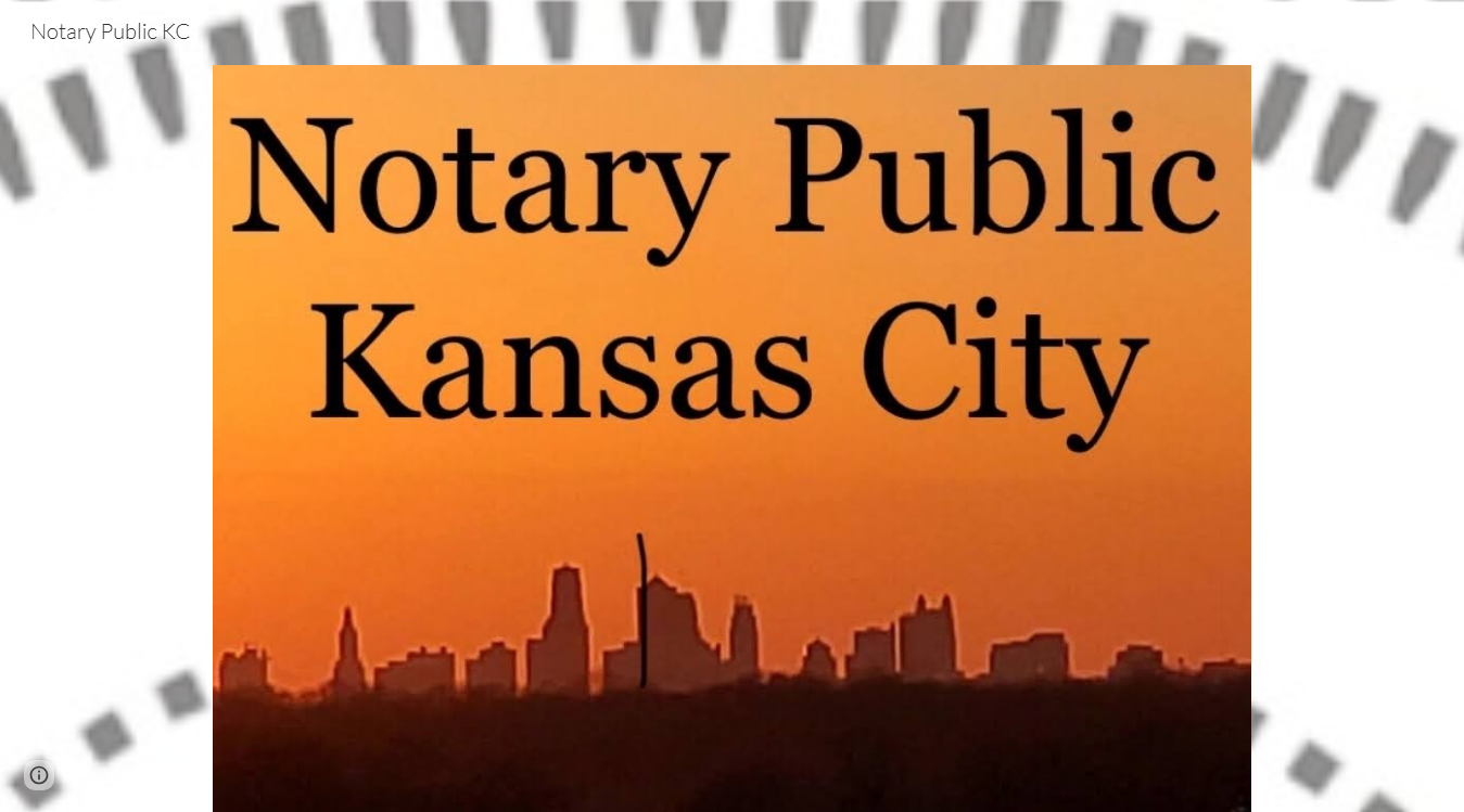 Website screenshot for Notary Public KC